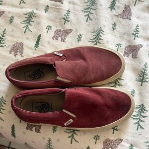 Vans Maroon Slip-On Shoes